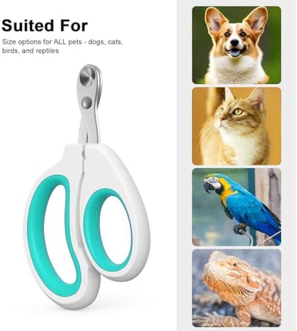 Aogeili Cat Nail Clippers - Stainless Steel, Non-Slip, Safe for Small Pets