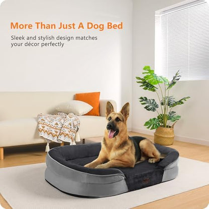 Dwanton Orthopedic Waterproof X-Large Dog Bed Sofa, Gel Memory Foam, 45"