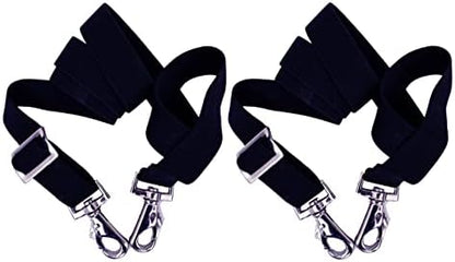 Majestic Ally Pack of 2 Adjustable length Horse Blanket Sheet Replacement Elastic Leg Strap with Double Swivel Snaps (Navy)