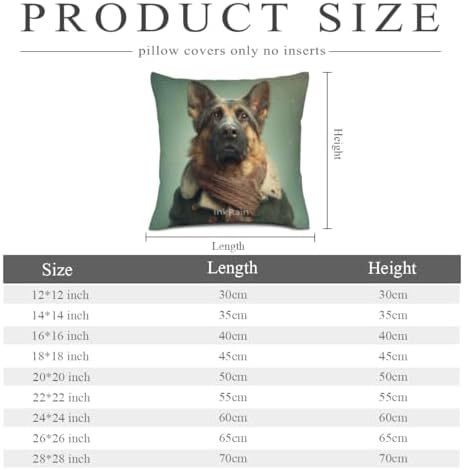 InkRain Winter Animal Cute German-Shorthaired-Pointer Pillow Cover 22x22 Inch Set of 2 Home Decor Decorative Cotton Linen Illustration Pillowcases for Living Room House Sofa