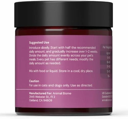 Animal Biome Fiber Blend for Dogs & Cats, Prebiotic Fiber Supplement, 90g