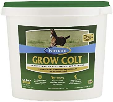Farnam Grow Colt Supplement for Foal Growth & Development, 60 Day Supply
