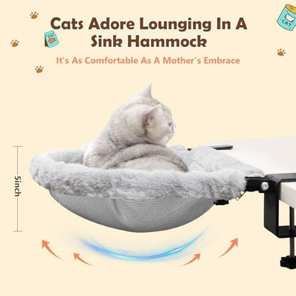X-Large Cat Desk Bed for Home Office, 19"x15" Spacious Nest