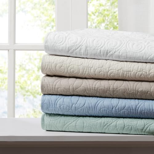 Madison Park Damask Quilting Design Throw Blanket, 60"x70"