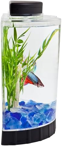 Tetra LED Half Moon 1.1 Gallon Fish Tank Kit for Betta Fish