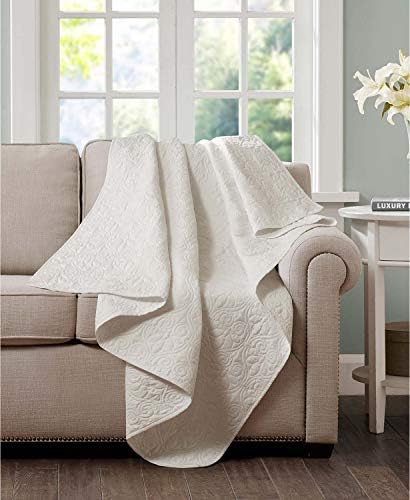 Madison Park Damask Quilting Design Throw Blanket, 60"x70"