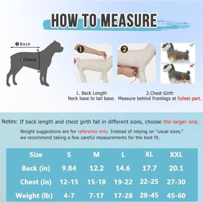 Lukovee Recovery Suit for Dogs, Onesie Spay Neuter Surgery Suit Female Male