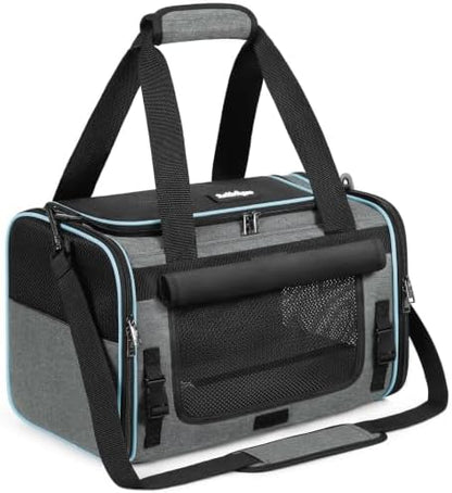 rabbitgoo Cat Carrier Soft with Rollable Flap, Travel Safe for Car Airline