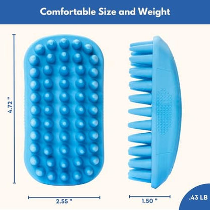 Rubber Curry Brush for Dogs - Soft Deshedding Brush for Short Hair