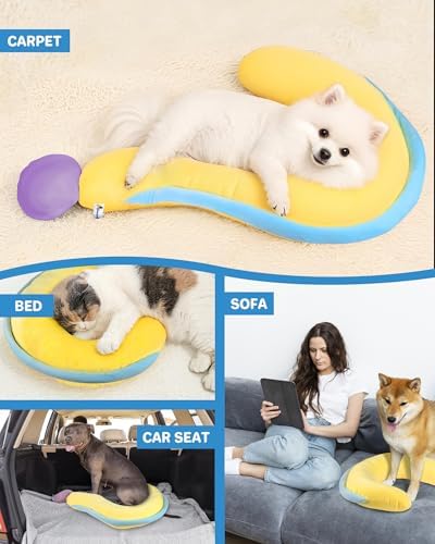 Dog Calming Pillow – Soft Plush Cat Body Pillows for Small/Medium/Large Dogs, Cozy Cotton-Filled Dog Neck Pillow, Cute Design for Rest and Relaxation