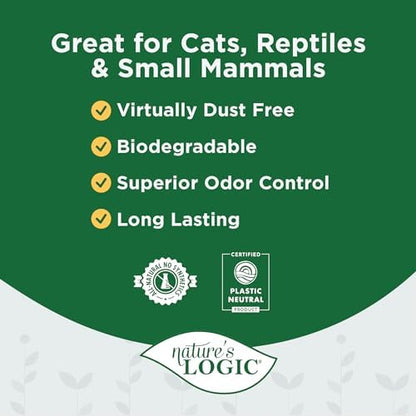 NATURE'S LOGIC Pine Pellet Cat Litter - 100% Natural - Unscented, 12 lb