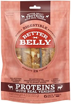 Better Belly Proteins Roll Highly Digestible Dog Treats, 6 Count