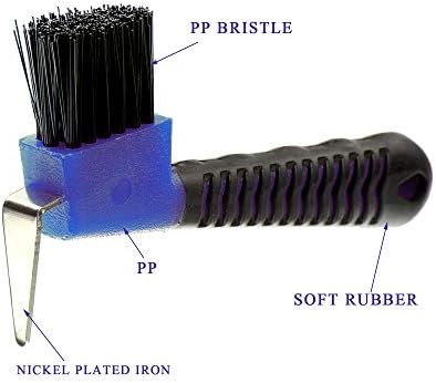 BOTH WINNERS Horse Hoof Pick Brush with Soft Touch Handle (Royal Blue)