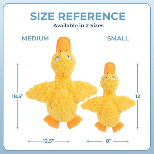 Best Pet Supplies Squeaky Plush Dog Toy - Ducky Doodle, Small