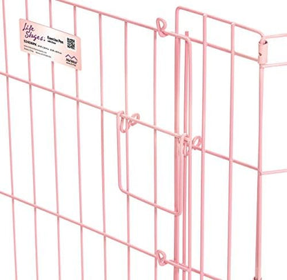 MidWest 24-Inch Pink Exercise Pen, Single Door, 16 Sq Ft Play Area