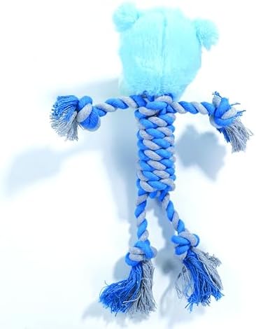 M-PETS Terra ECO Dog Toy – Squeaky Plush Dog Toy Made from Recycled Plastic Bottles, Soft & Durable Eco-Friendly Dog Toy (Coco, Blue)