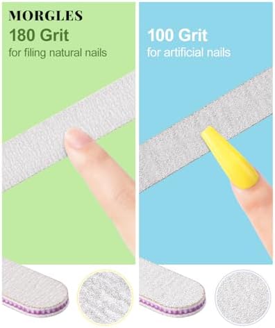 MORGLES Nail Files and Buffers Nail Prep Kit with Emery Boards