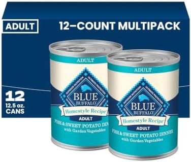 Blue Buffalo Homestyle Recipe Fish Adult Wet Dog Food, 12.5 oz, 12 ct