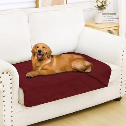 Smiry Waterproof Dog Bed Cover, Reversible Pet Blanket for Sofa Couch