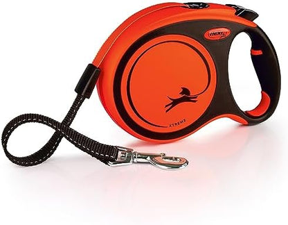 FLEXI® Xtreme Tape Retractable Dog Leash, Large, 26 ft - Orange/Black
