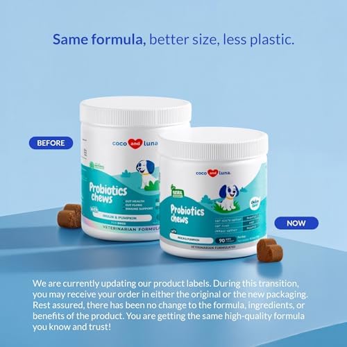 Probiotics for Dogs 90 Soft Chews - Digestive, Gut & Diarrhea