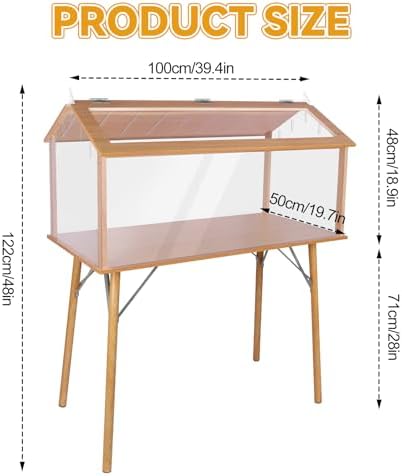 Kalolary Large Wooden Hamster Cage, 40"L x 48"H Hamster House and Habitats