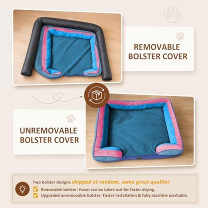 Comfort Expression Orthopedic Dog Bed for Extra Large Dogs with Bolster