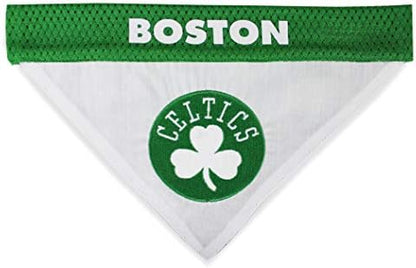 Pets First NBA Boston Celtics Reversible Bandana Size XX-Large for Dogs & Cats. 2 Sided Sports Bandana, Premium Embroidery Team Logo, Many NBA Teams Available