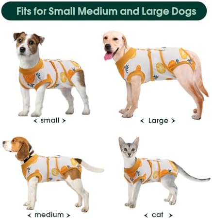 Kuoser Recovery Suit for Dogs Cats, Soft Dog Surgery Suit Female Male Spay