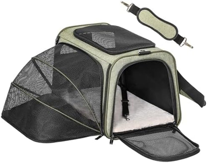 Petsfit Medium Expandable Cat Carrier for Air Travel, Up to 13 lb