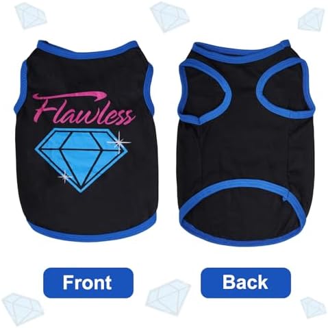 hoyuwak 8 Pieces Pet Shirts Funny Dog Printed Clothes Dog Sleeveless Vests