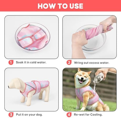 KYEESE Dog Cooling Vest Evaporative Dog Cooler Jacket for Summer Outdoor