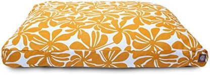 Majestic Pet Rectangular Dog Bed, X-Large, 50x42x5 in, Washable, Yellow