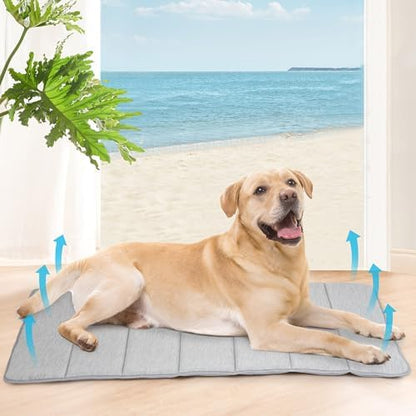 Dog Cooling Mat for Large Dogs, 41"x27" Memory Foam Pet Pad