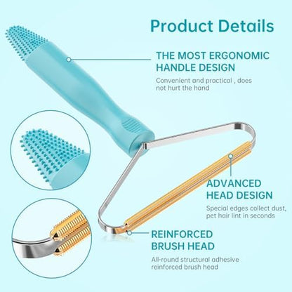 Pet Hair Remover, Dog Cat Carpet Rake, Lint Remover Shaver for Sofas-2pack