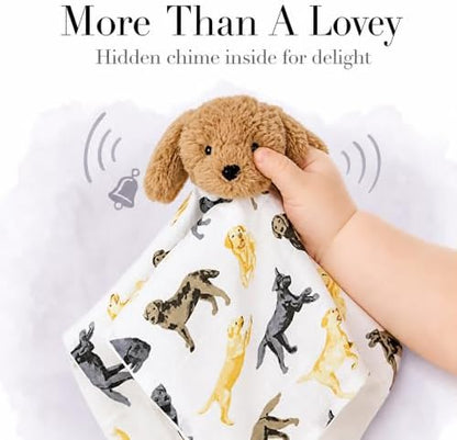 Mud Pie Labrador Retriever Woobie, Baby Lovey Blanket with Labrador Plush