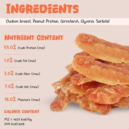Annika Chicken Jerky Dog Treats Natural Chew Snack