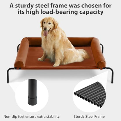 RRPETHOME Large Elevated Cooling Cot, Portable Outdoor Raised Dog Bed