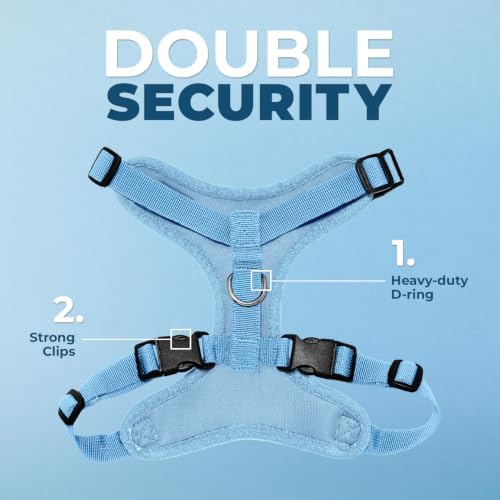 Voyager Step-in Lock Dog Harness - Baby Blue, Large