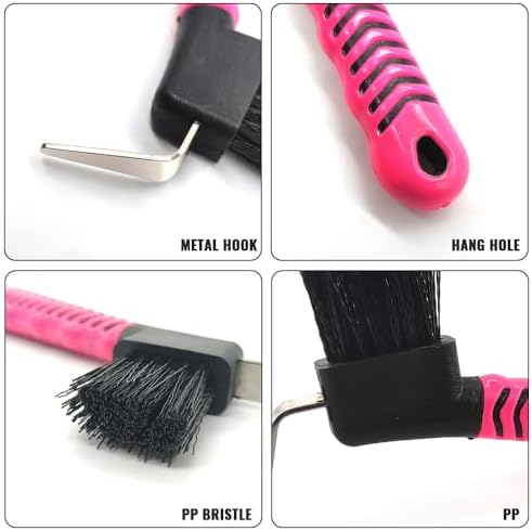 Horse Grooming Tool - Hoof Brush with Stiff Bristled Bristles and Soft Rubber Handle, Efficiently Cleans Horse Hooves and Doubles as a Mud Remover for Boots, Random Color 4PCS