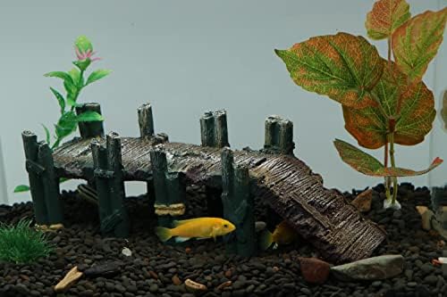 AQUA KT Aquarium Landscape Single-Plank Arch Bridge Drawbridge Rock Decor