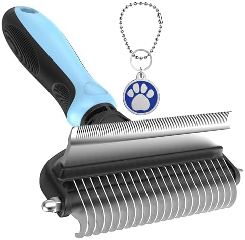 Pet Grooming Tool, 2 Sided Cat and Dog Brush for Shedding, Dual Head Comb