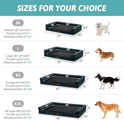 COZY KISS Orthopedic Dog Bed for Medium Small Size Dogs, U Shaped 30x20 in