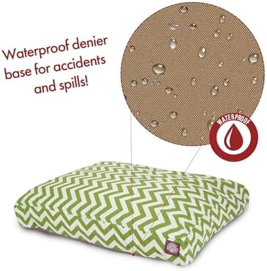 Majestic Pet Rectangular Dog Bed, X-Large, 50x42x5 in, Washable, Sage Green