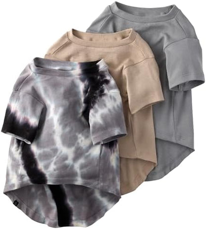 Pet Passion Toby II Dog T-Shirt, 3 Pack, Black Sand Tie Dye, X-Small