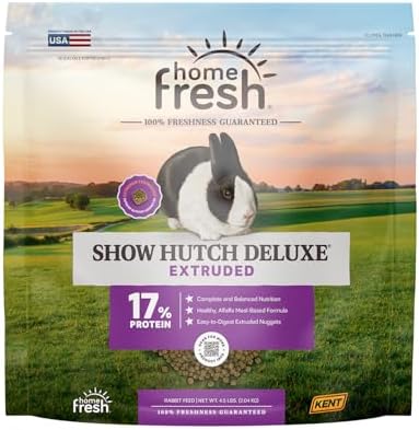 Blue Seal Fresh Show Hutch Deluxe 17 Rabbit Food - Resealable Packaging to Hold in Freshness, Promotes a Healthy Digestive System and Proper Intake - 4.5 LB Bag
