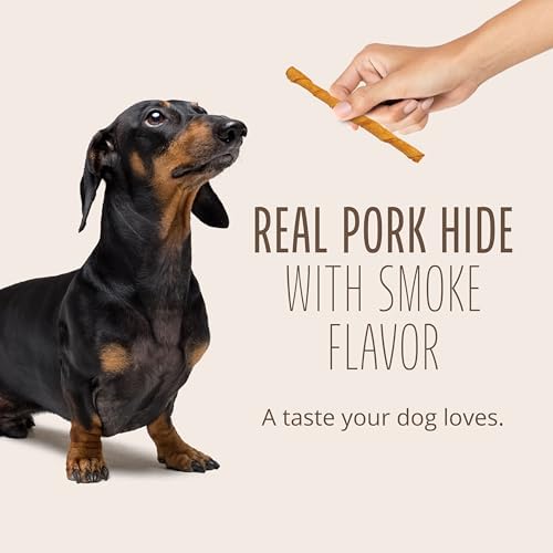 Better Belly Pork Hide Twist Sticks Highly Digestible Dog Treat, 25 Count