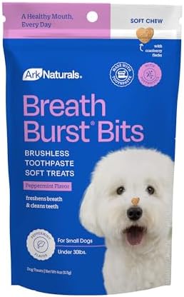 ARK NATURALS Breath Bursts Peppermint Dog Dental Bits - Small Breeds (4 oz)