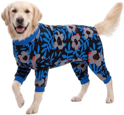 LovinPet Large Dog PJs, Large Dog Pajamas, Nighttime Print, M