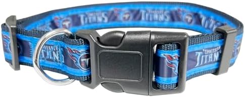 Pets First NFL Tennessee Titans Licensed PET COLLAR, Extra Large - Heavy-Duty, Strong, and Durable Dog Collar. Available in 31 Football Teams and 4 Sizes